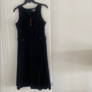 Living Dead Souls Vintage Y2K Black Gothic Fit and Flare Dress Size Large